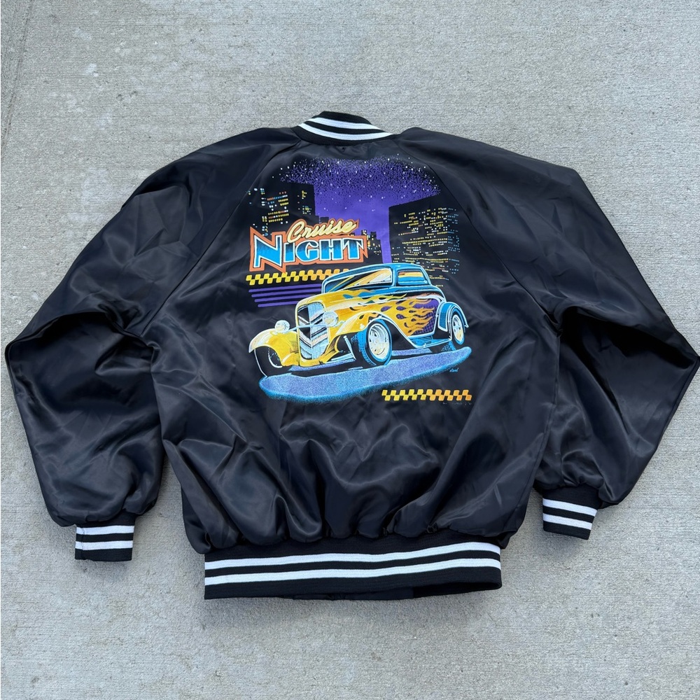 Vintage Cruise Night Hot Rod Satin Jacket